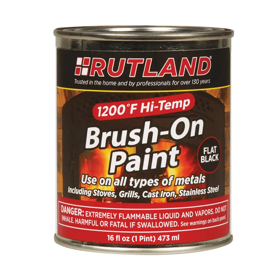 1200°F Hi-Temp Brush-On Paint - Flat Black