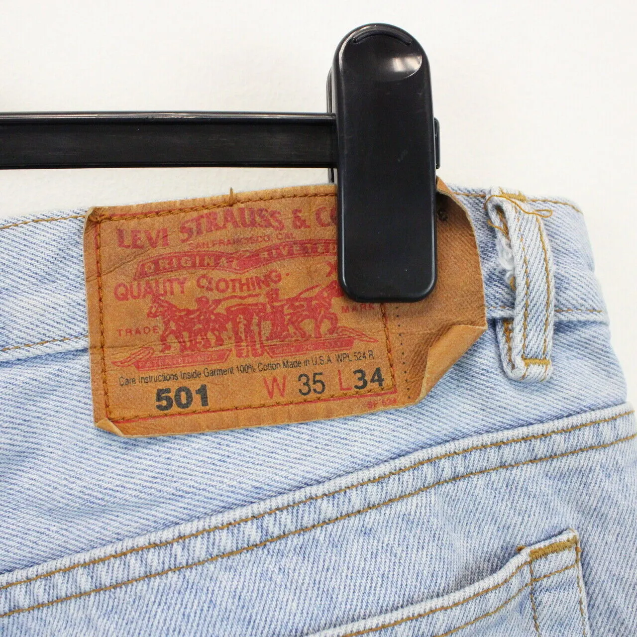 90s LEVIS 501 Jeans Light Blue | W35 L32