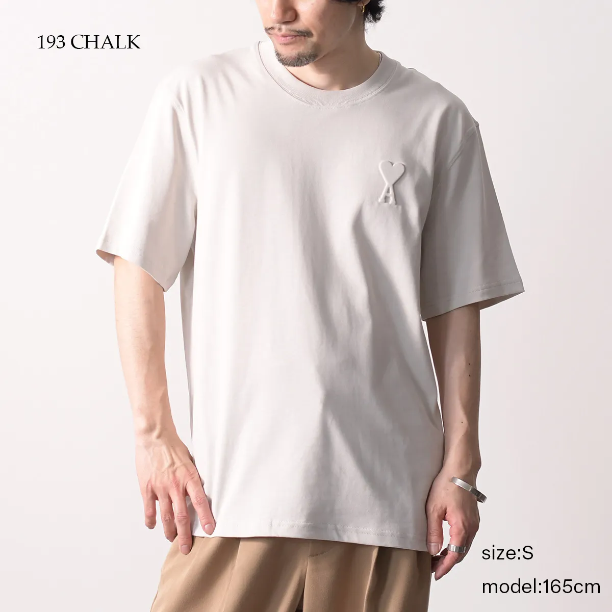 AMI PARIS  |Crew Neck Plain Cotton Short Sleeves Logo Designers