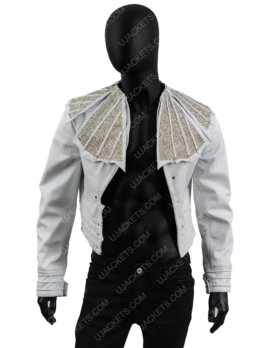 Angry Lizard Freddie Mercury Jacket | Rami Malek White Leather Jacket