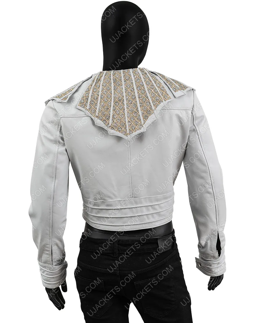 Angry Lizard Freddie Mercury Jacket | Rami Malek White Leather Jacket