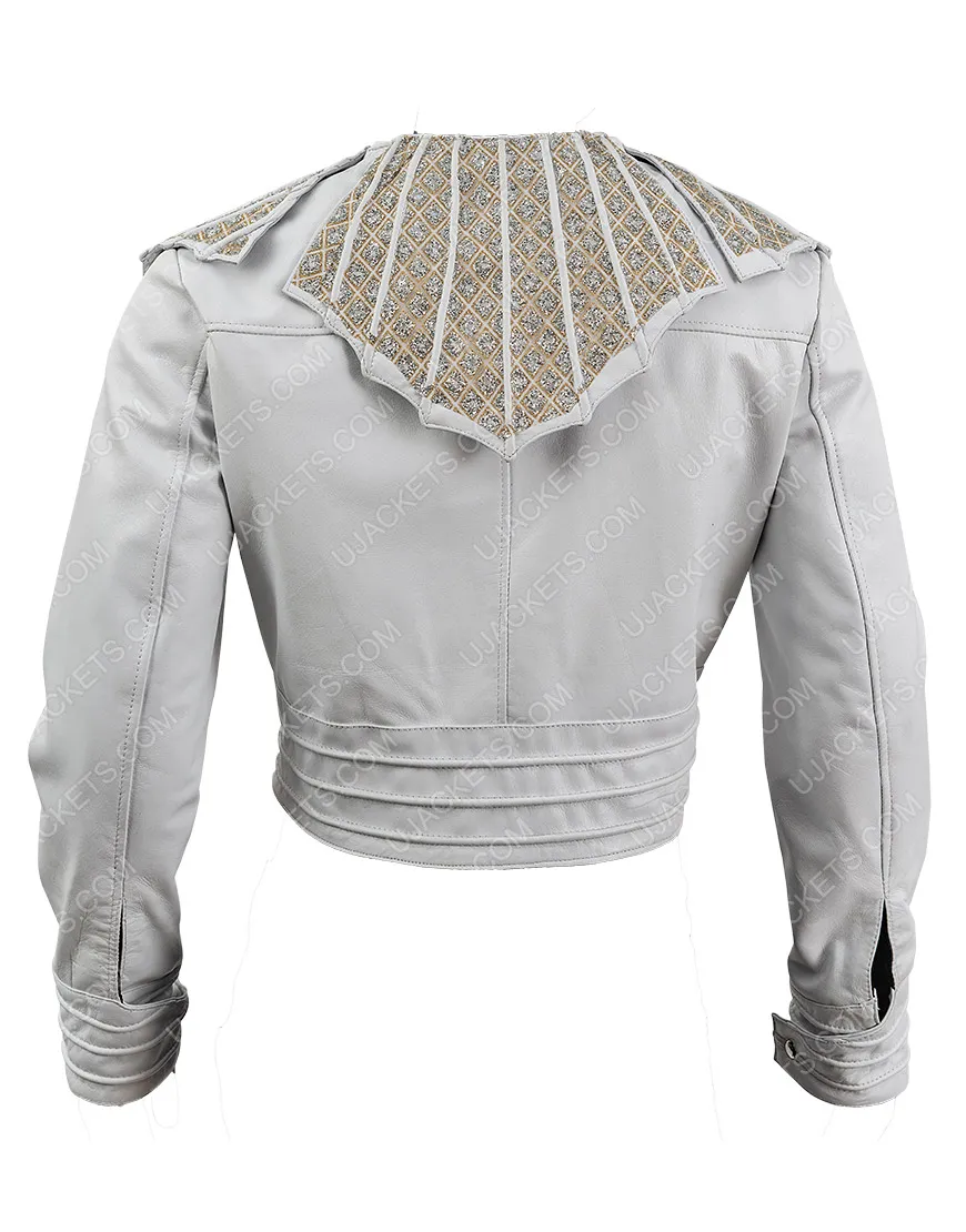 Angry Lizard Freddie Mercury Jacket | Rami Malek White Leather Jacket