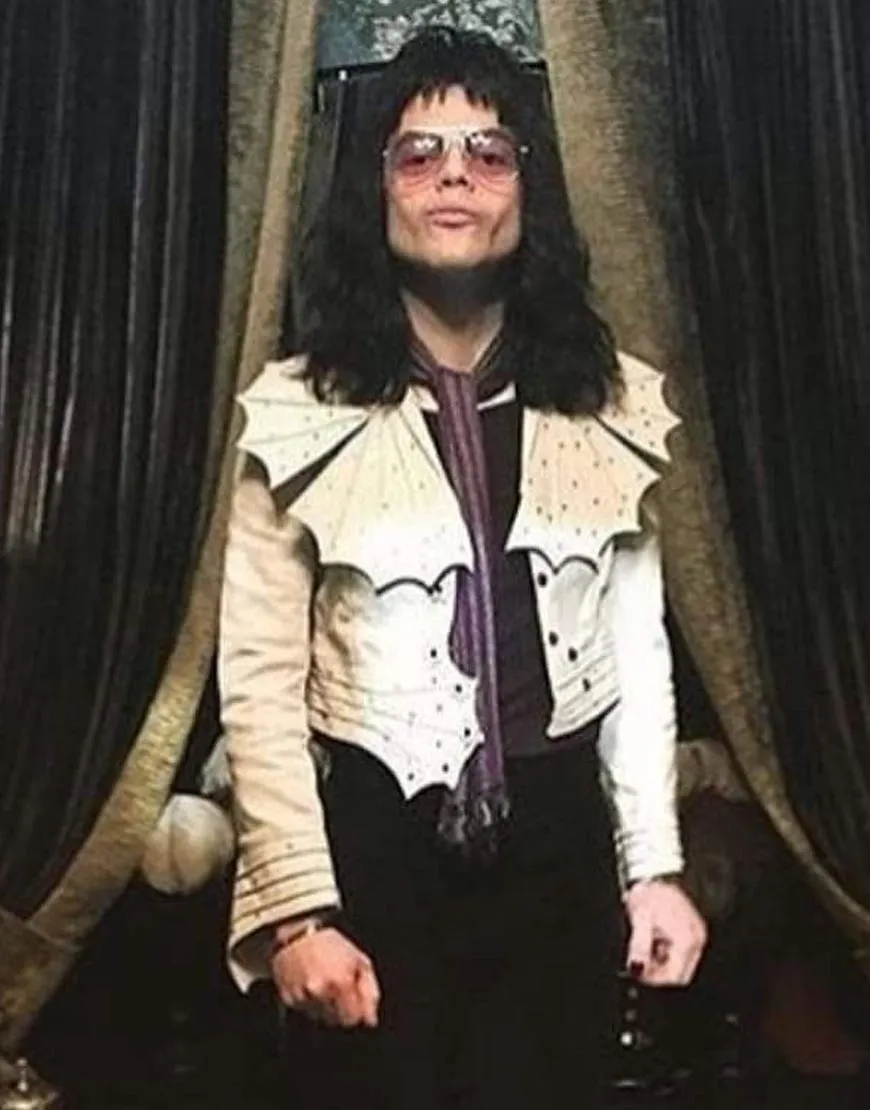 Angry Lizard Freddie Mercury Jacket | Rami Malek White Leather Jacket