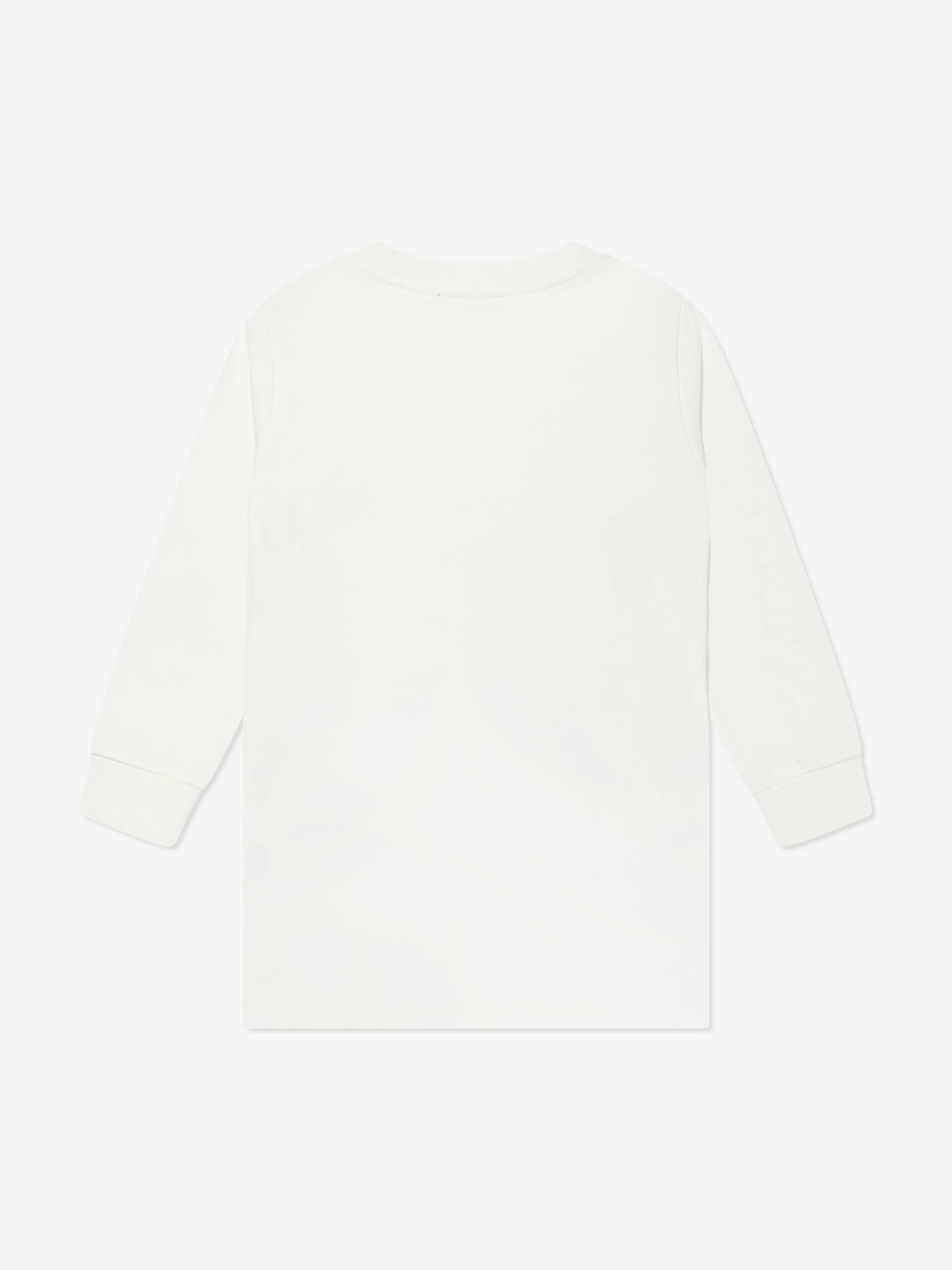 Balmain Girls Logo Sweater Dress in Ivory