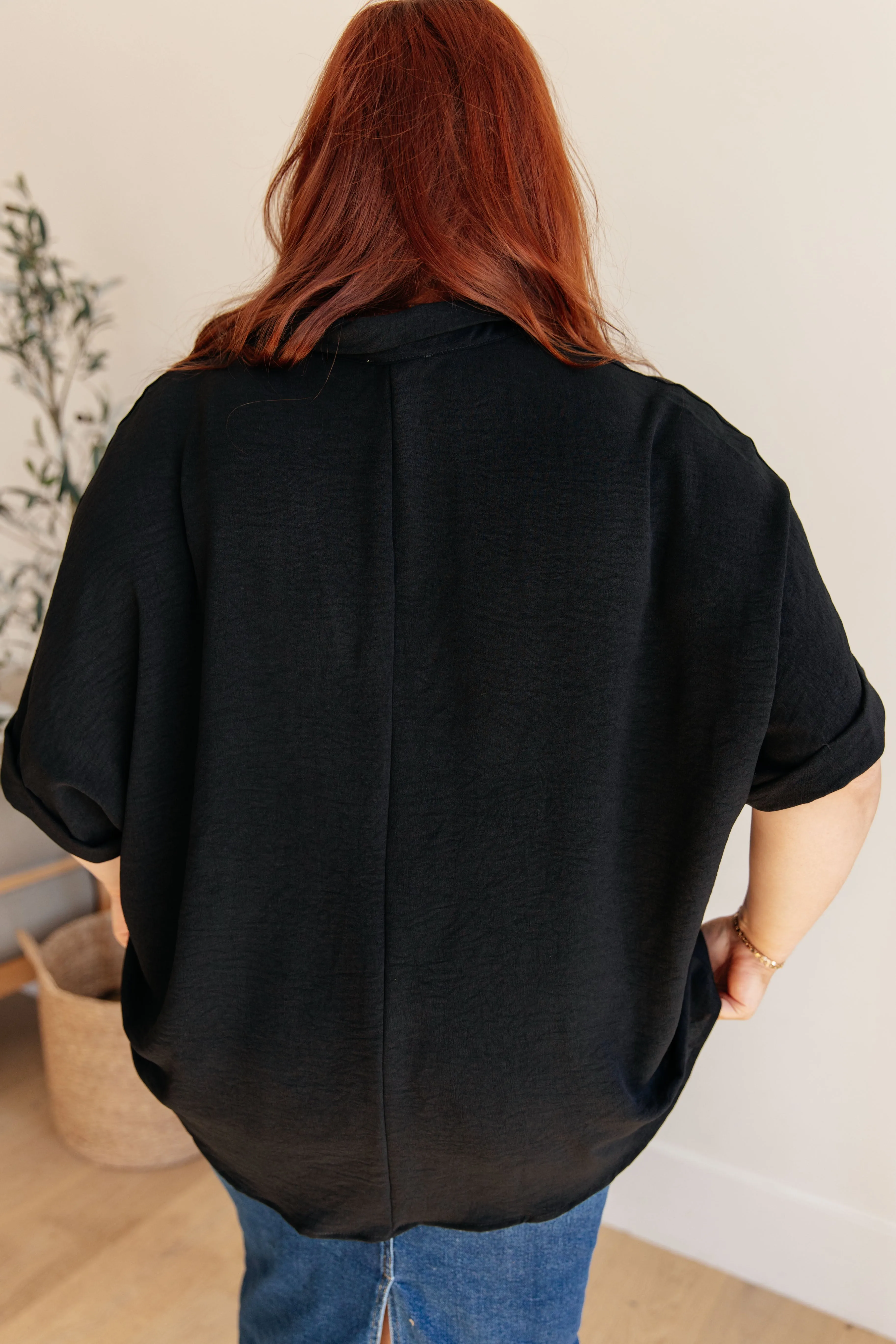 Betti Dolman Sleeve Top in Black