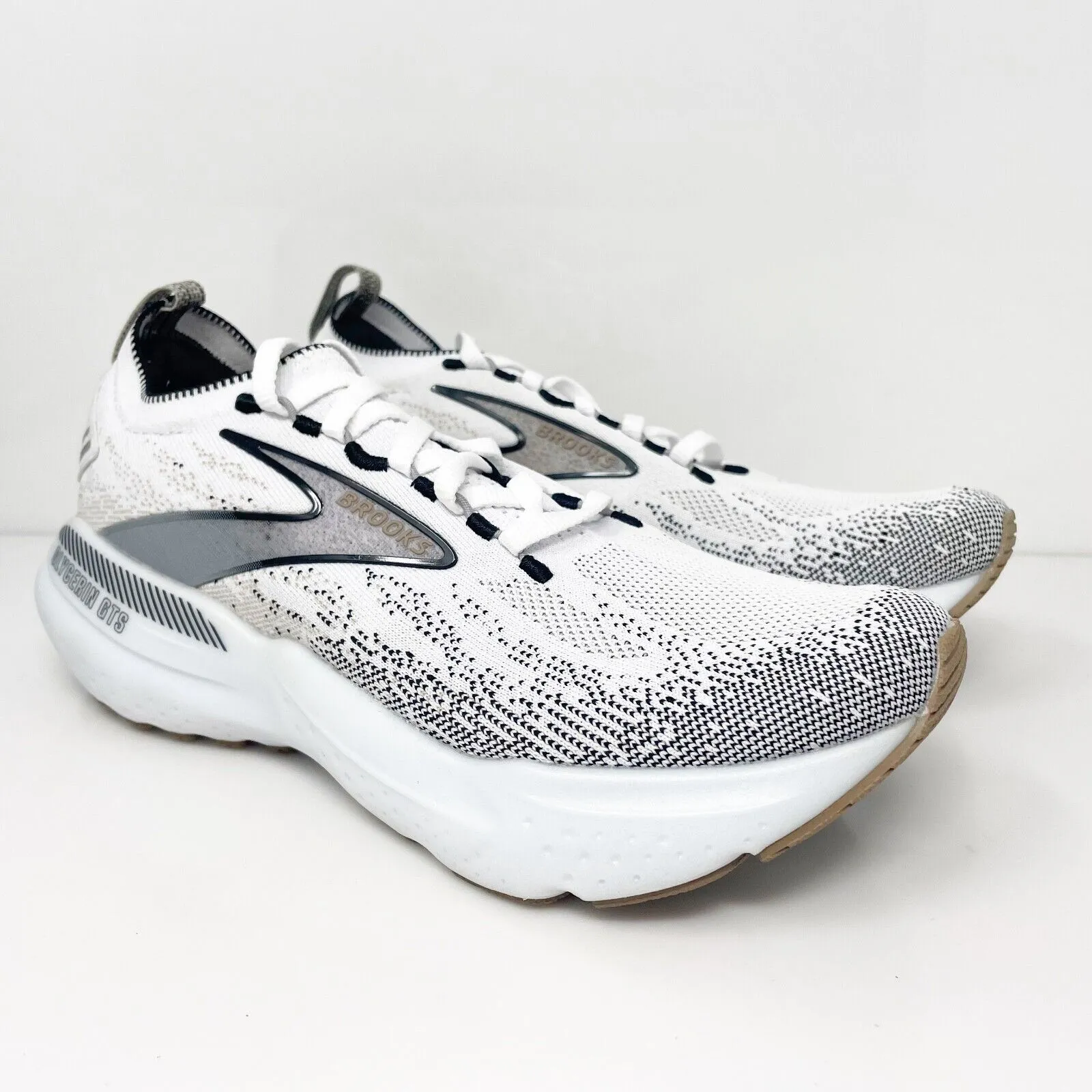 Brooks Womens Glycerin SF GTS 21 1204111B135 White Running Shoes Sneaker Sz 7.5B