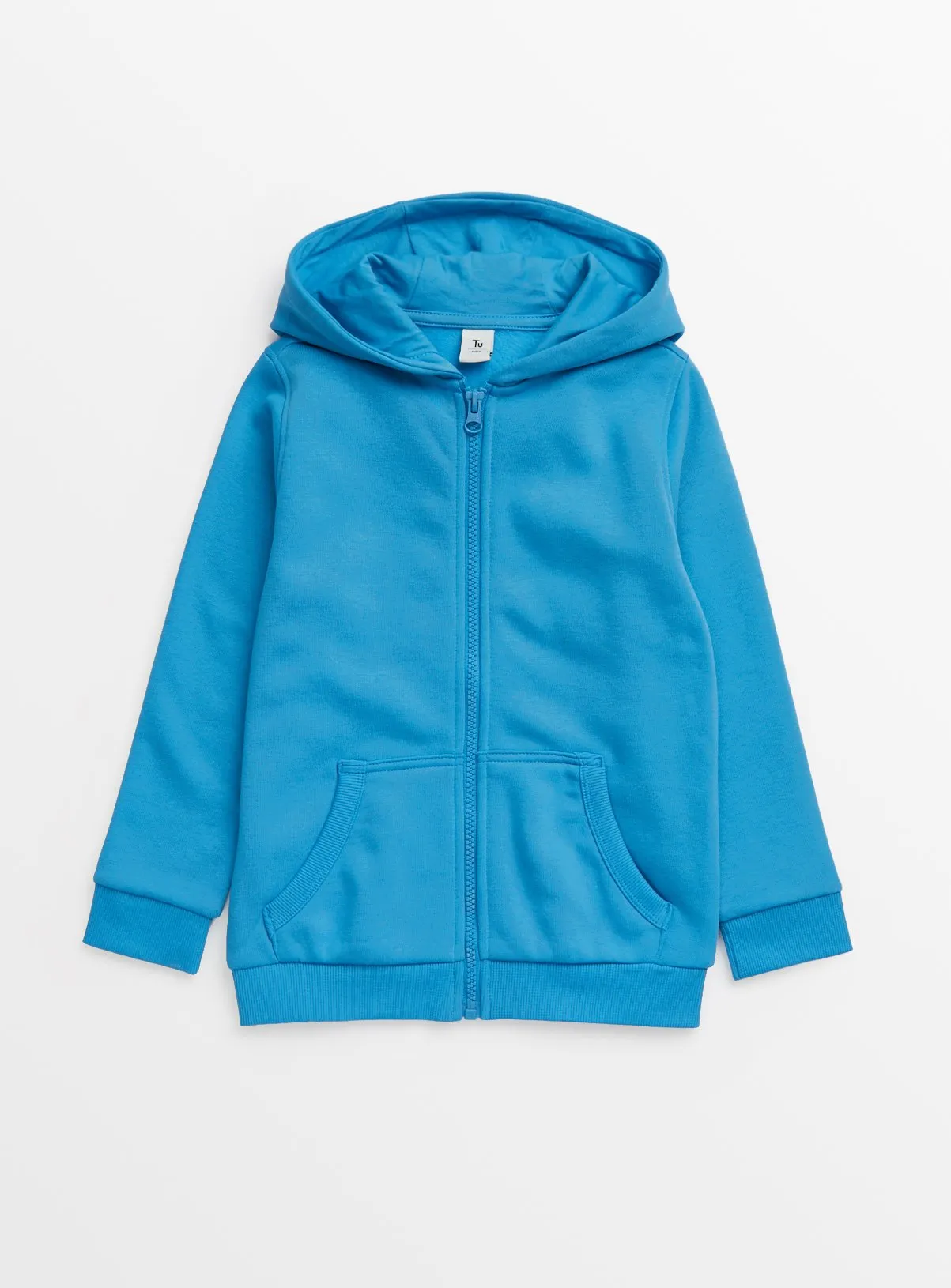 Buy Bright Blue Zip-Through Hoodie 14 years | Jumpers and hoodies | Tu