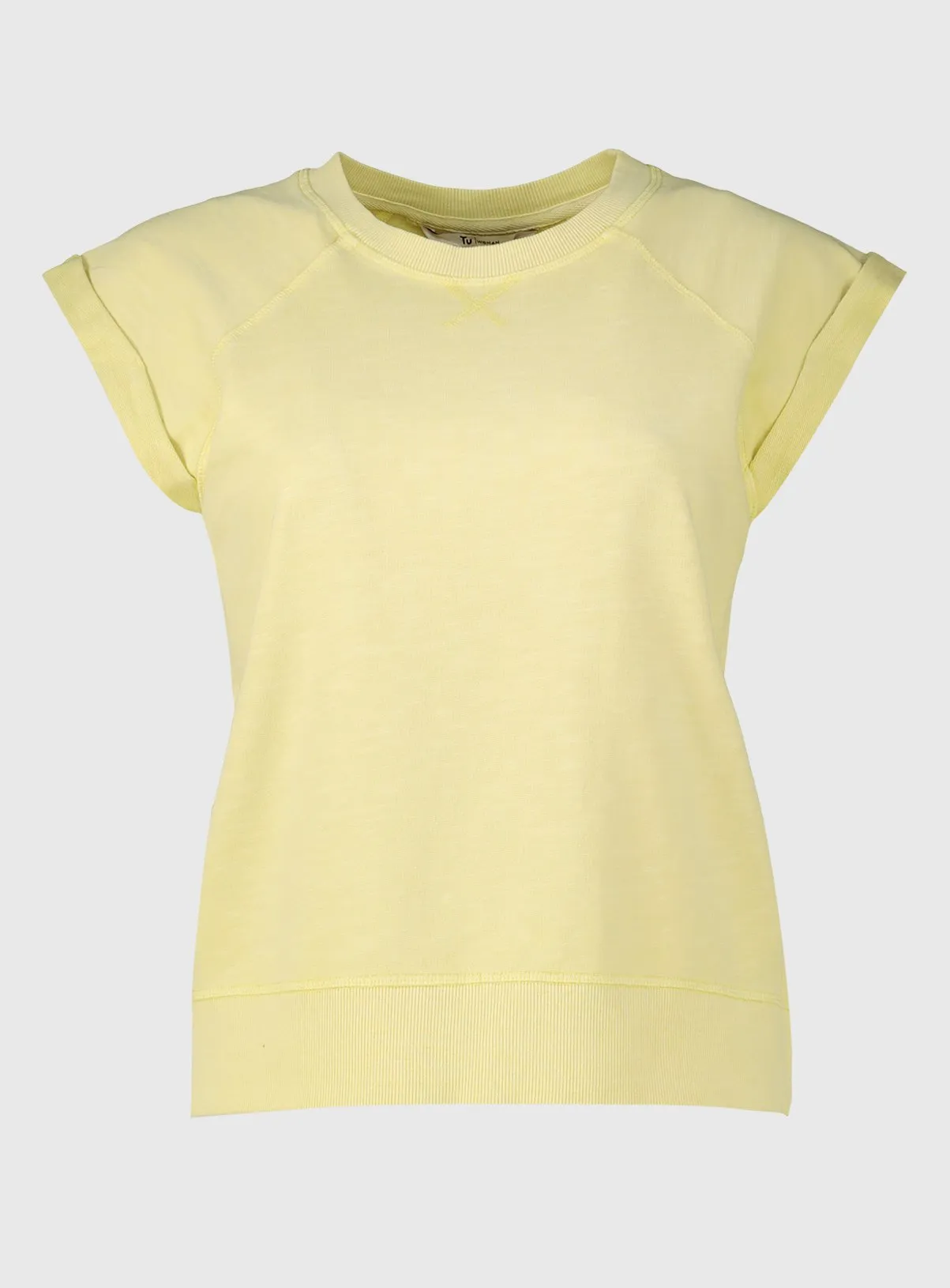 Buy Light Yellow Dyed Sleeveless Sweatshirt S | Hoodies and sweatshirts | Tu