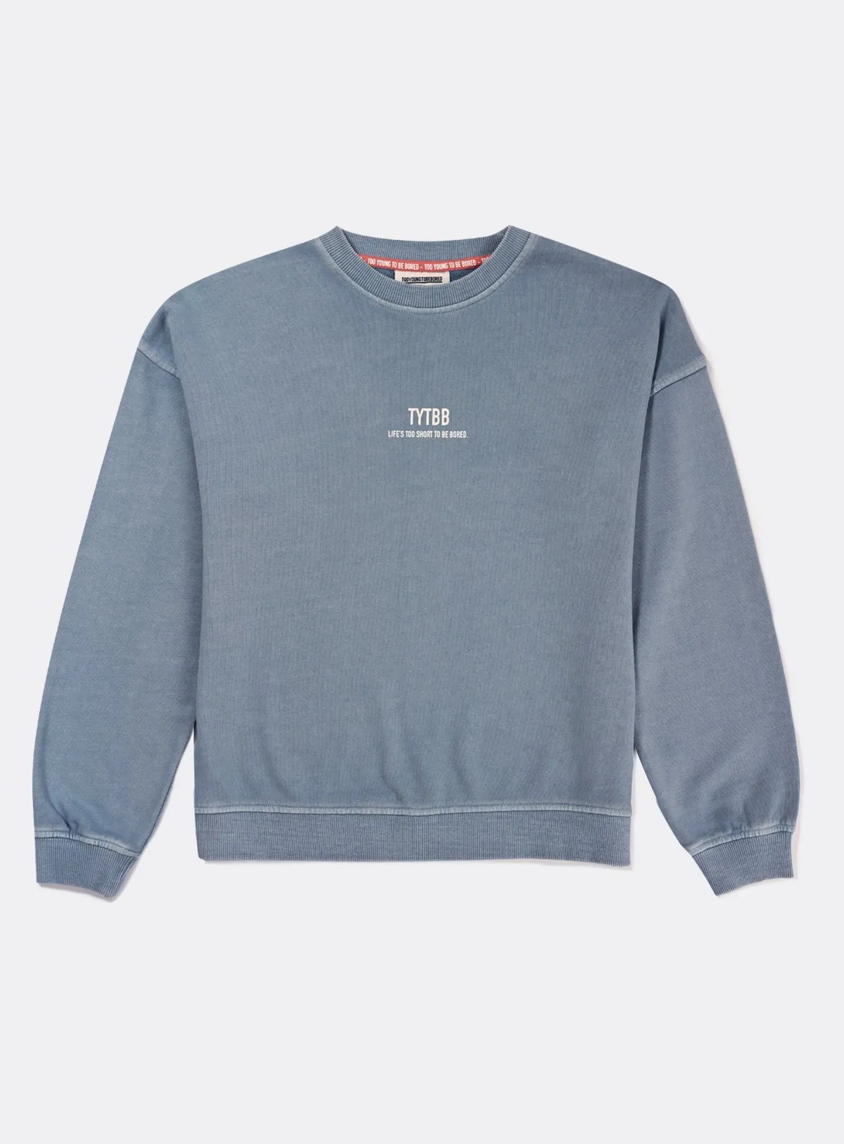 Buy TYTBB Blue Oversized Washed Sweatshirt 8 years | Jumpers and hoodies | Tu