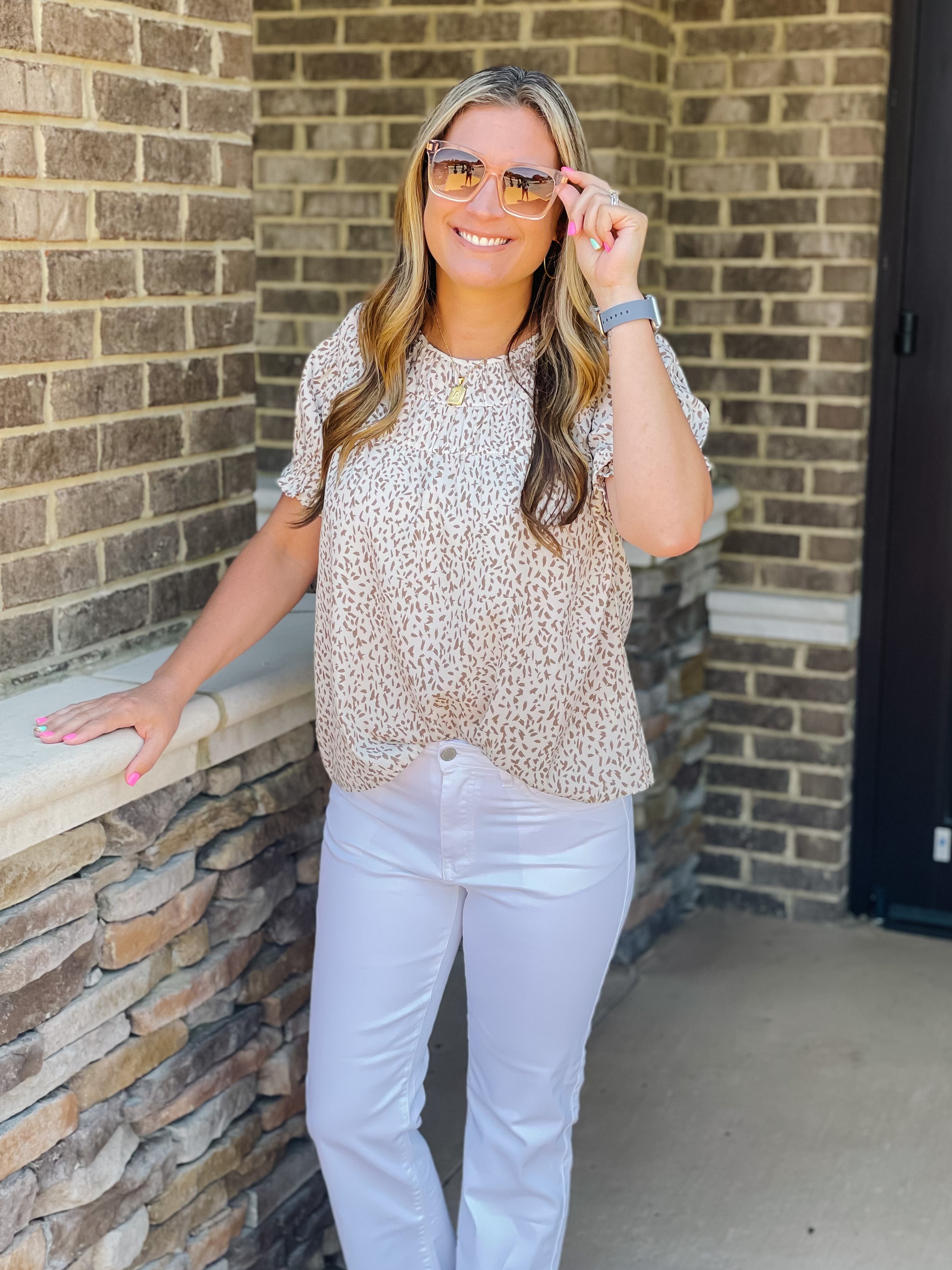 Charlotte Cheetah Puff Sleeve Top