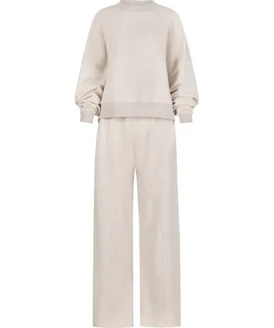 Clothes by Locker Room White Relaxed Cotton-Blend Two-Piece Sweatsuit Set