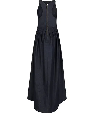 Clothes by Locker Room Women's Blue Sleeveless Denim Maxi Dress