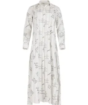 Clothes by Locker Room Women's White Striped Printed Shirt Dress