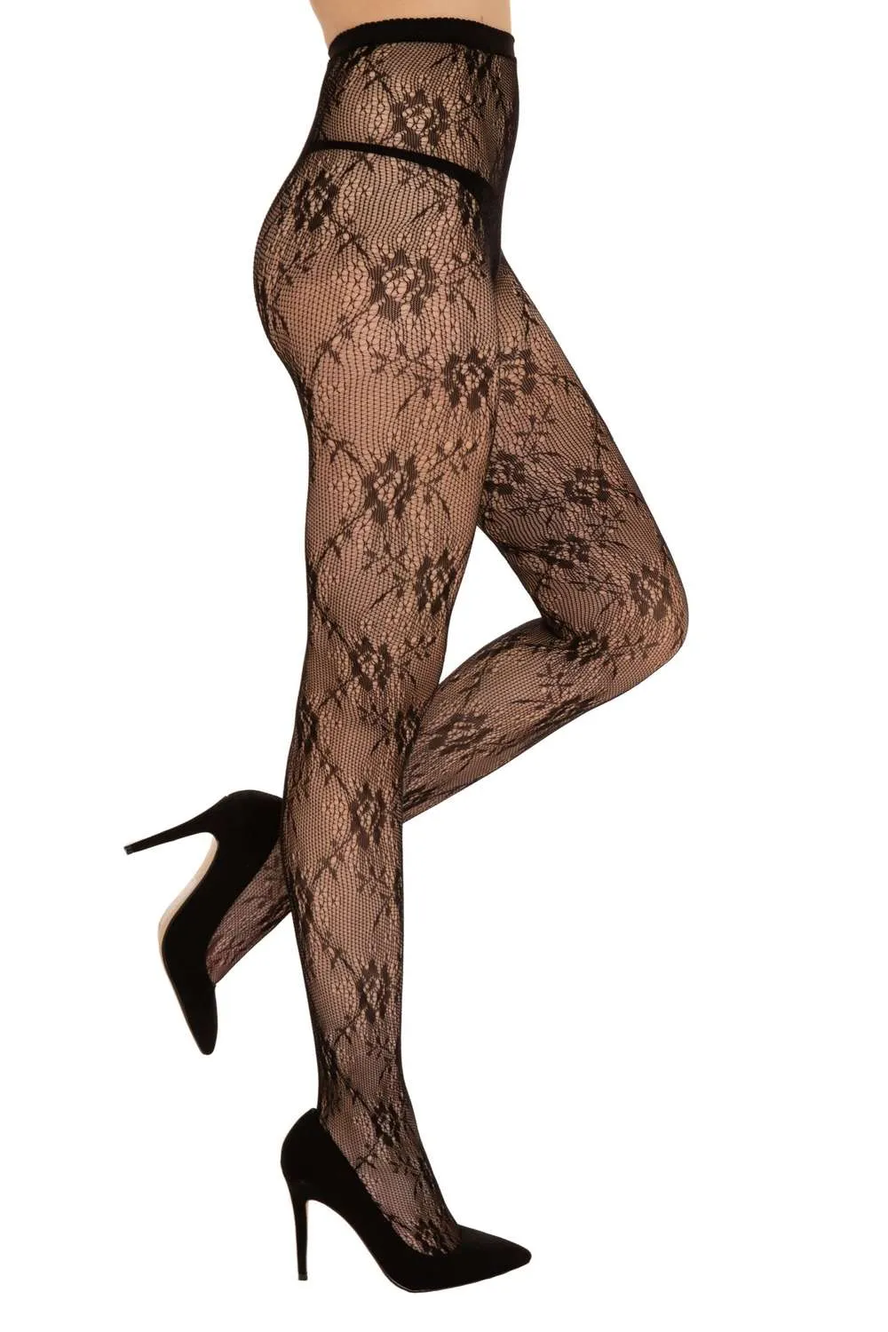 Crochet Net Tights Floral Fishnet Tights | Dark Ages