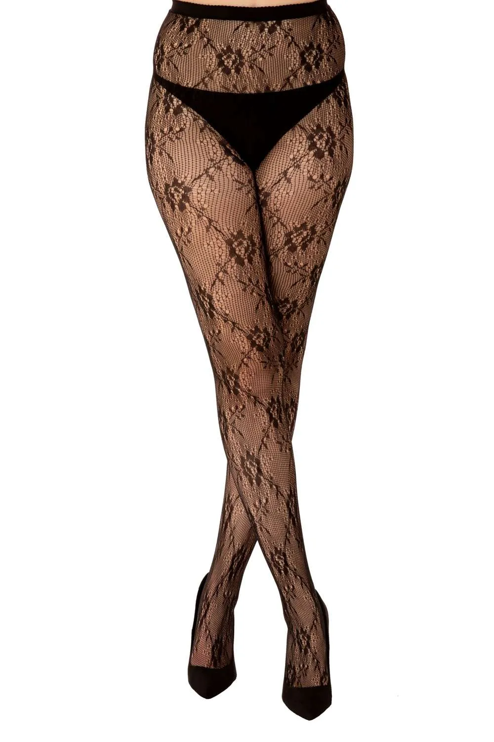 Crochet Net Tights Floral Fishnet Tights | Dark Ages