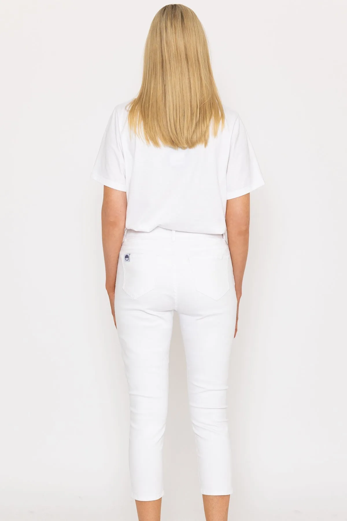 Crop Stretch Jeans in White