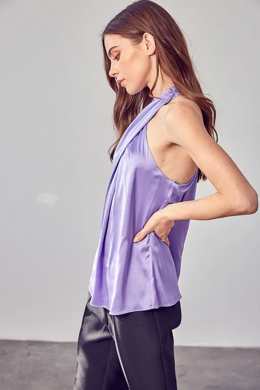 Cross Neck Sleeveless Top