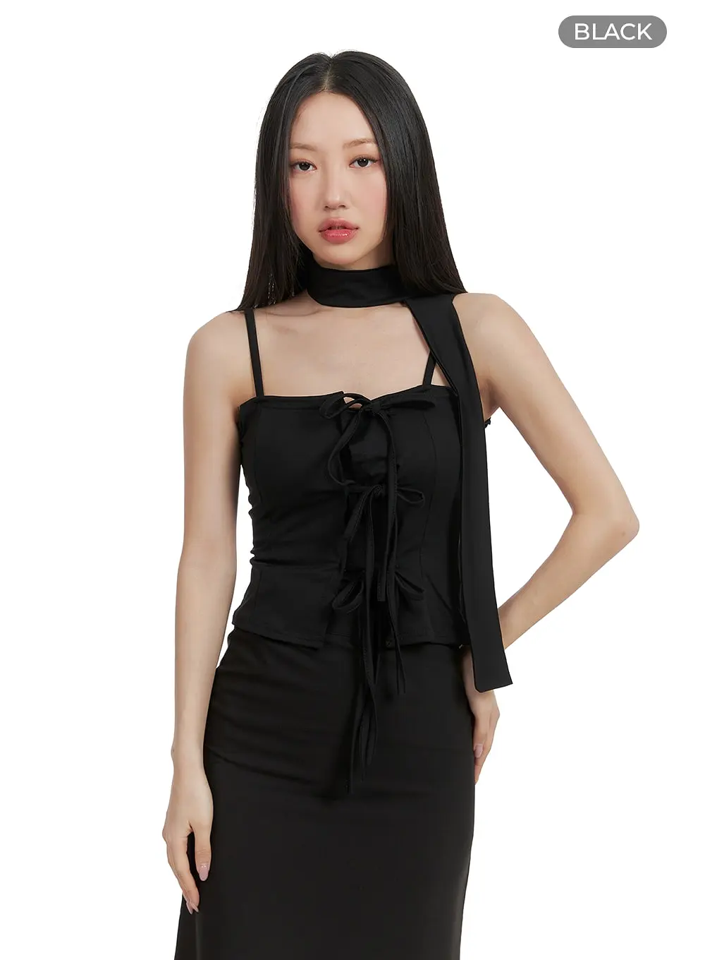 Cut Out Strap Sleeveless Top CA409