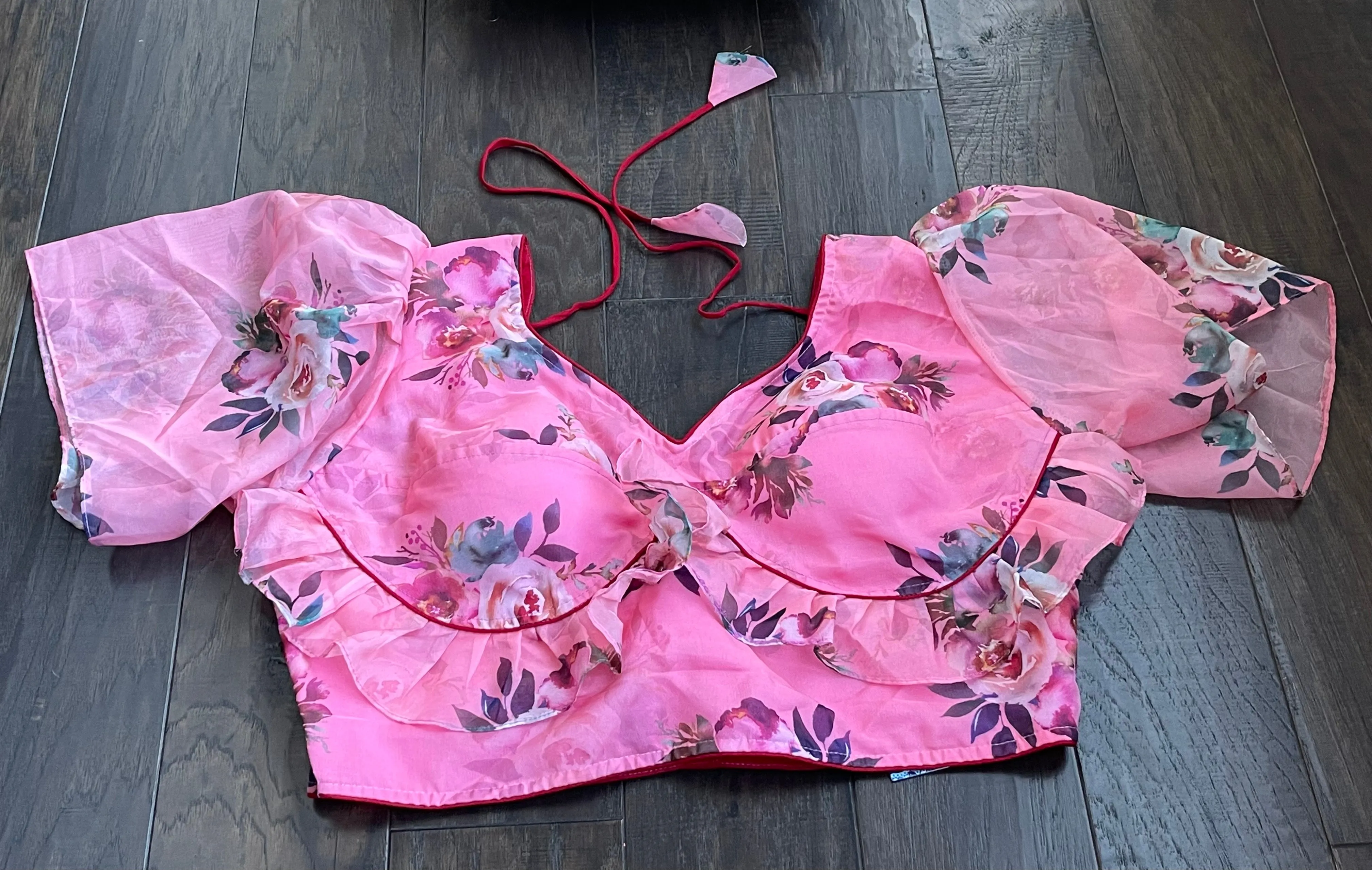 Designer Blouse - Pink Floral