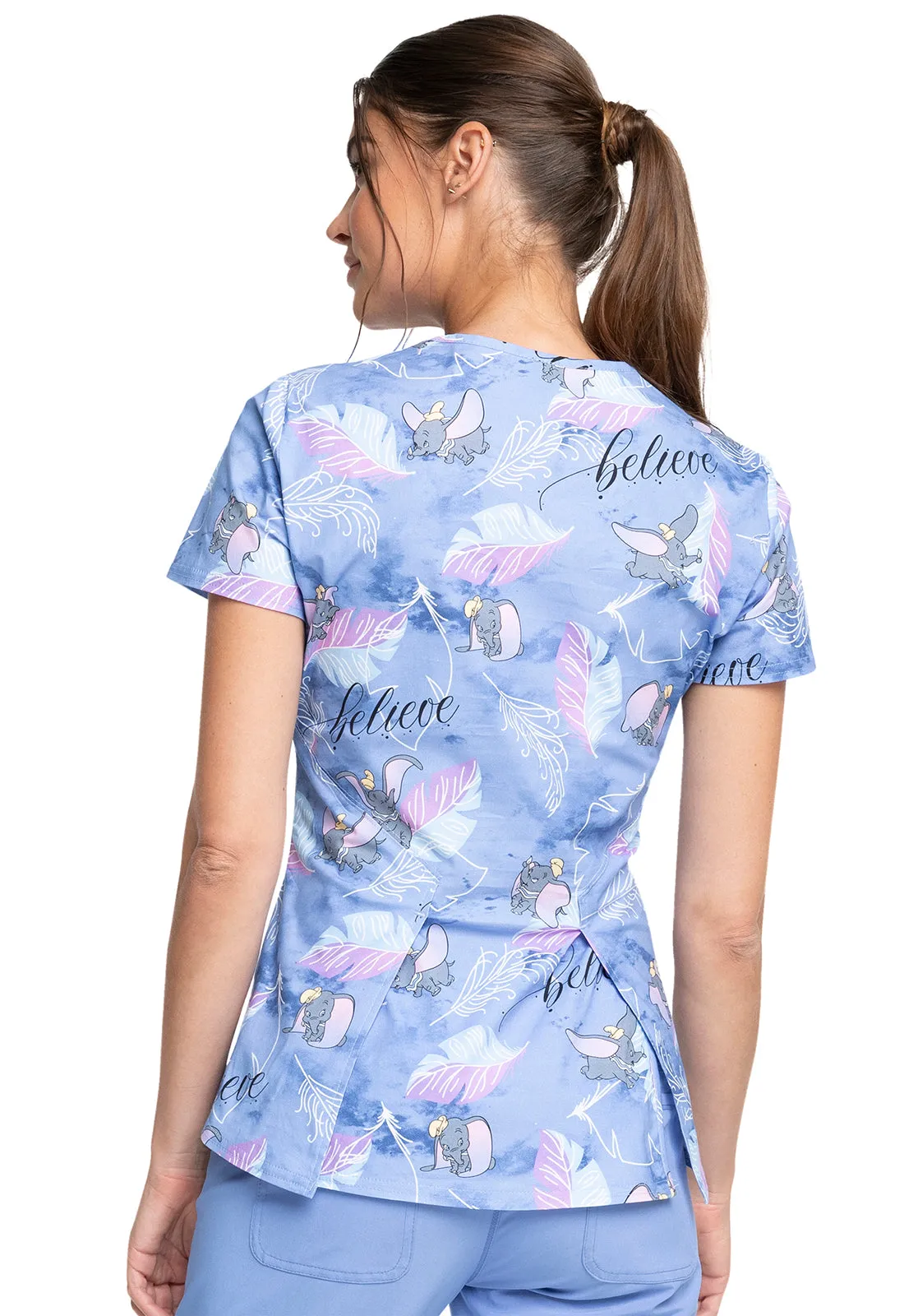 Disney's V-Neck Top in Dumbo Believe