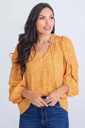 Ditzy Floral Vneck Top