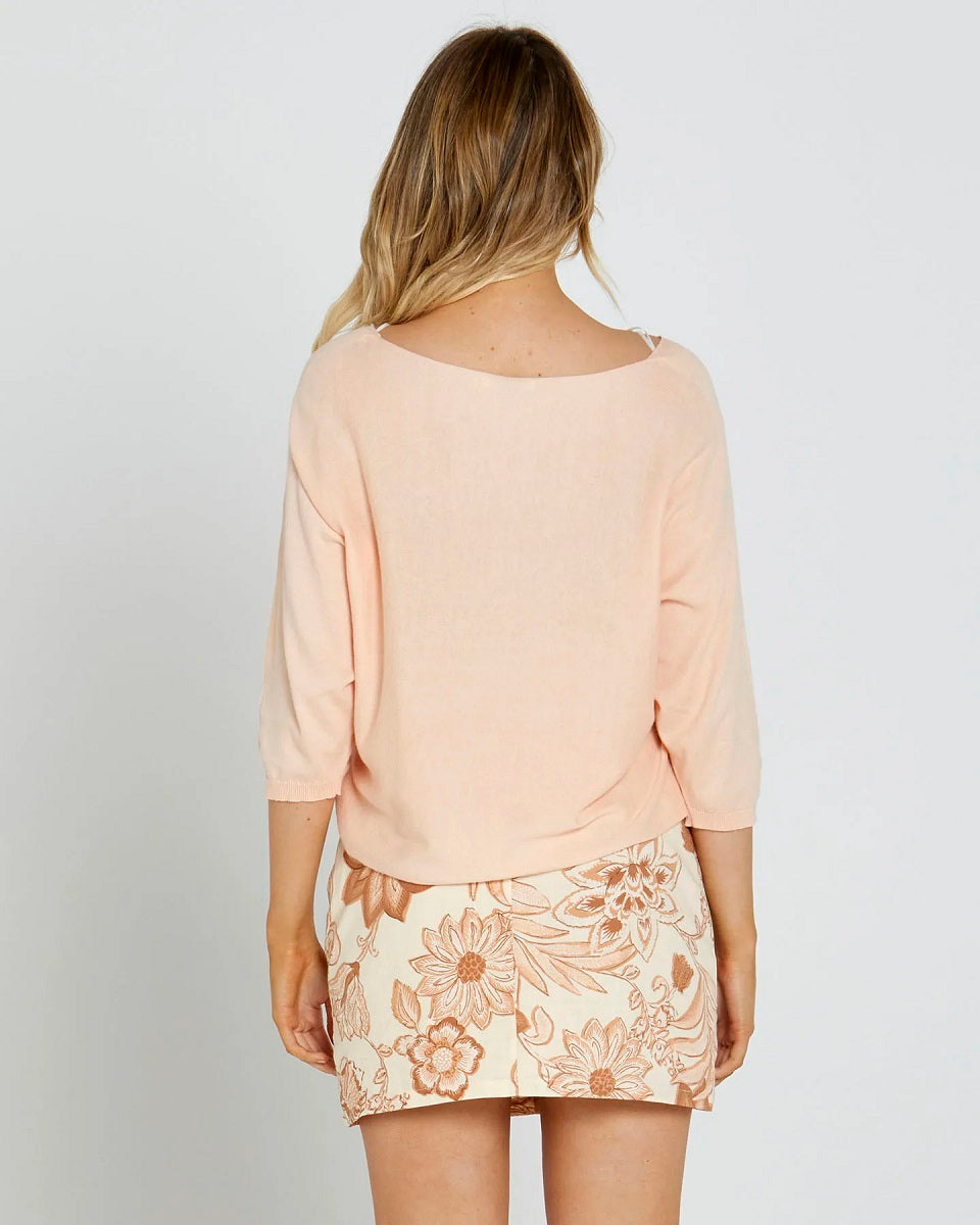 Donatella Knit Top Peach