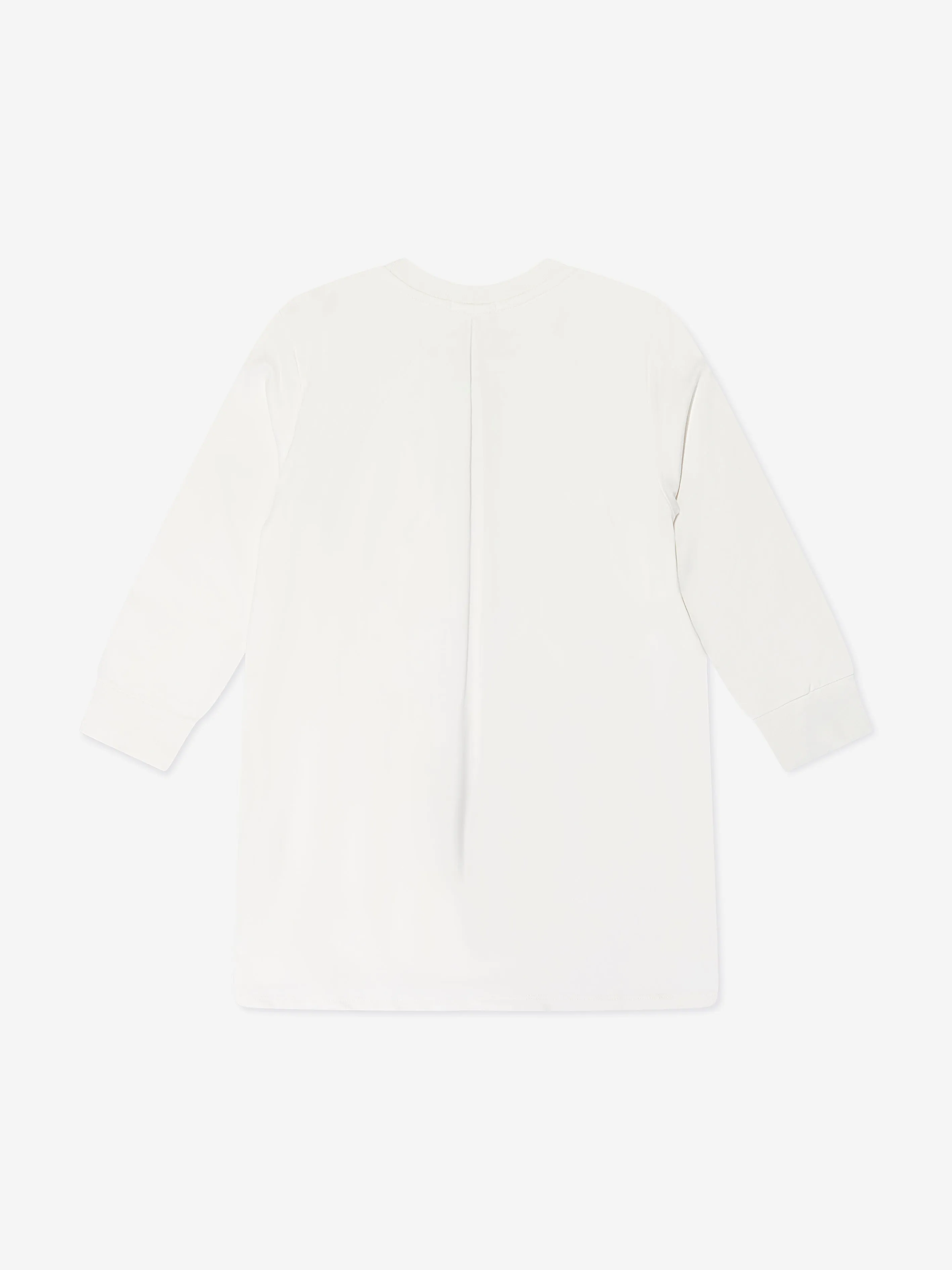 Escada Girls Embroidered Logo Sweater Dress in White