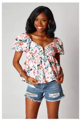 Floral Frenzy Top