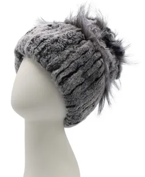 Fur Hat w/ Rosettes