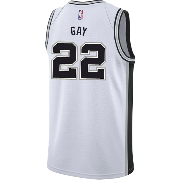 Gay San Antonio Spurs Men's Nike Custom Personalized Icon Swingman Jersey  White