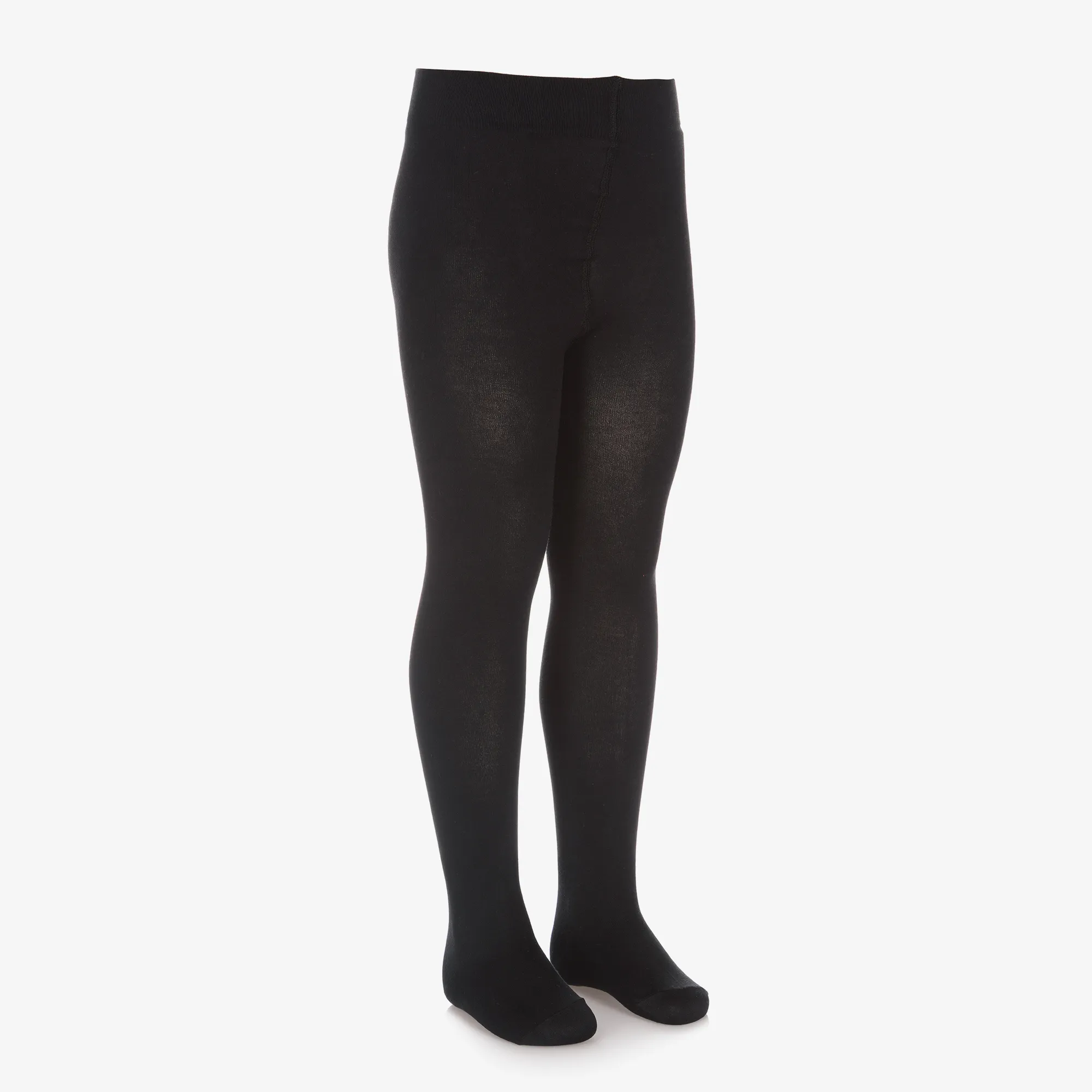 Girls Black Cotton Tights