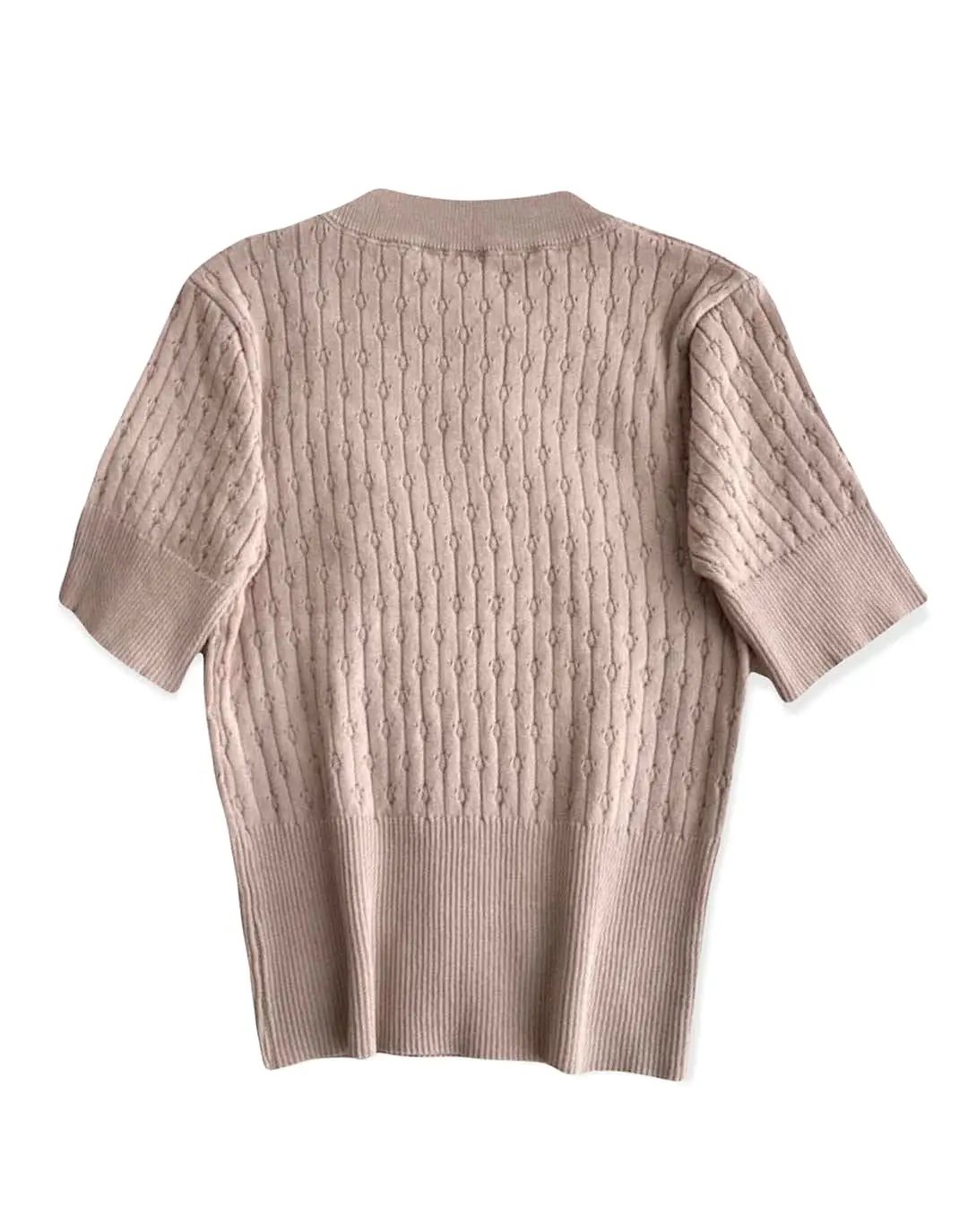 Gold Buttoned Knit Top