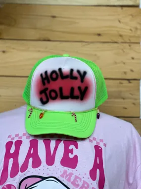 Green Holly Jolly Trucker Hat