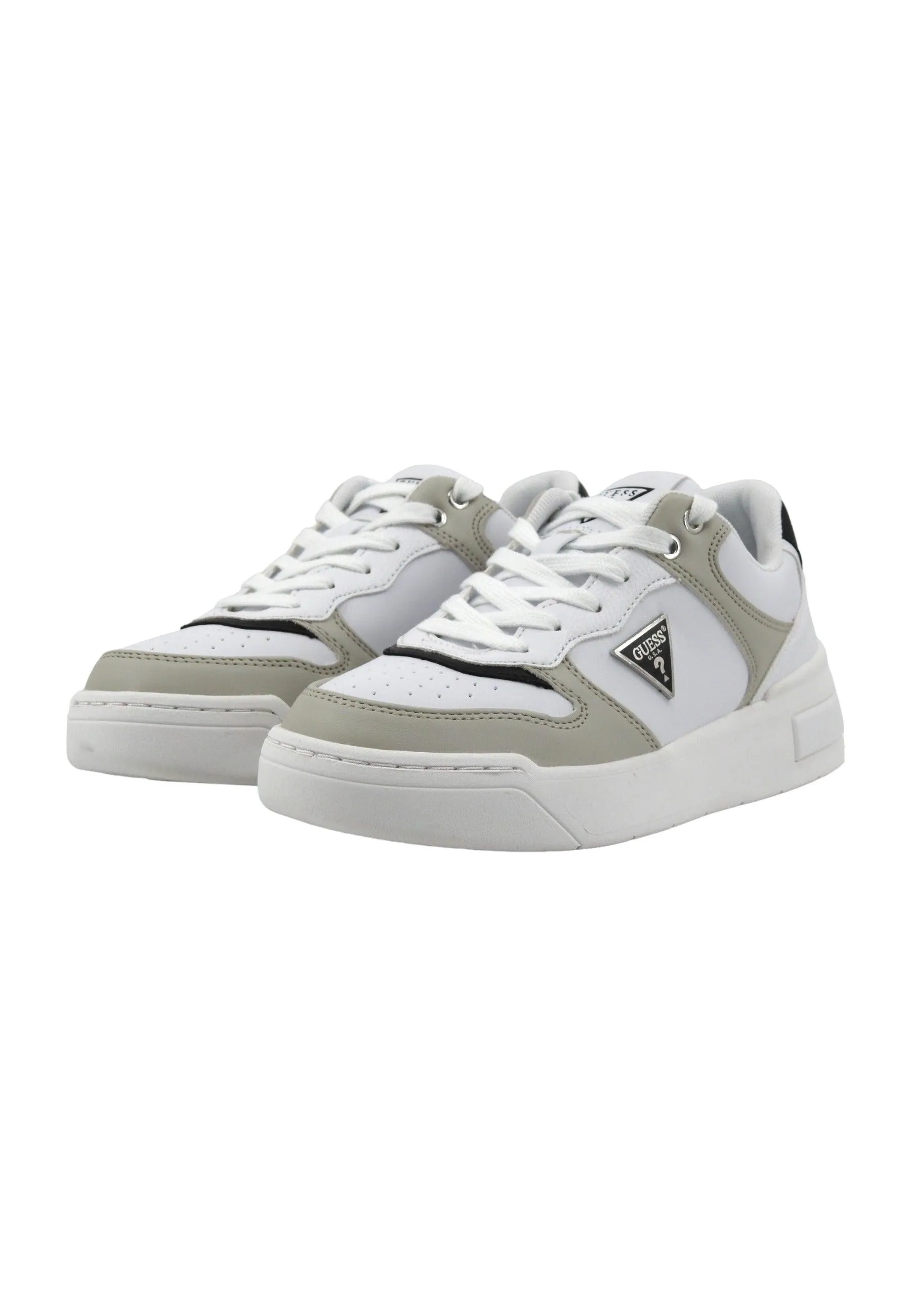 GUESS Sneaker Donna White Grey FLPCLKELE12