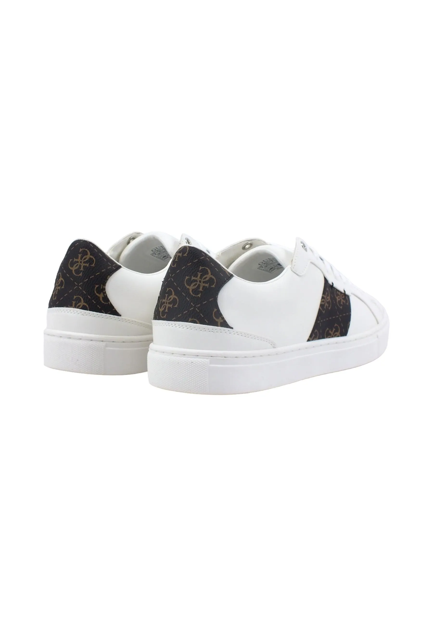 GUESS Sneaker Uomo White Brown Ocra FM7TOIELL12