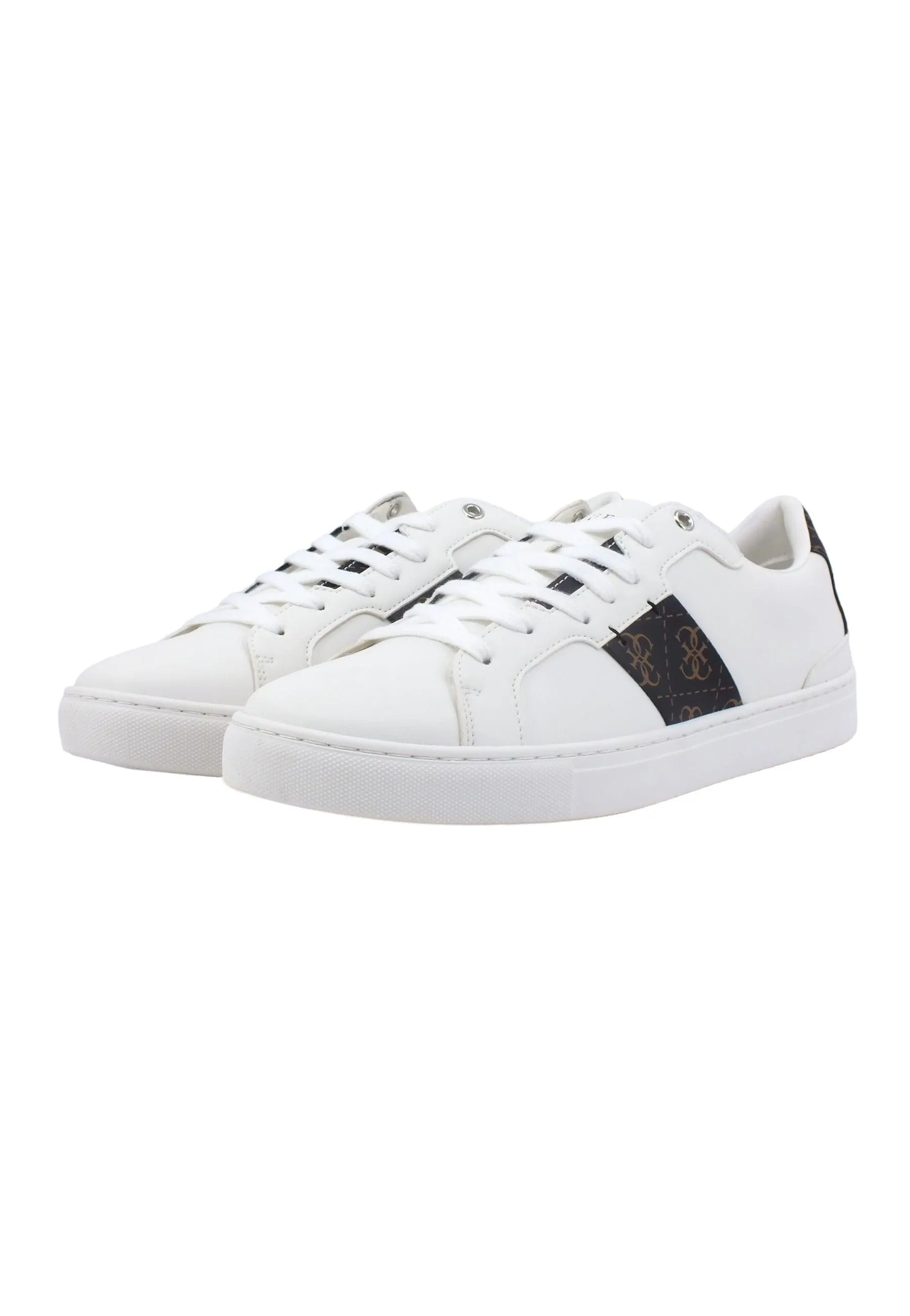 GUESS Sneaker Uomo White Brown Ocra FM7TOIELL12