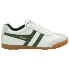 Harrier Leather Sneaker (White + Green + Green)