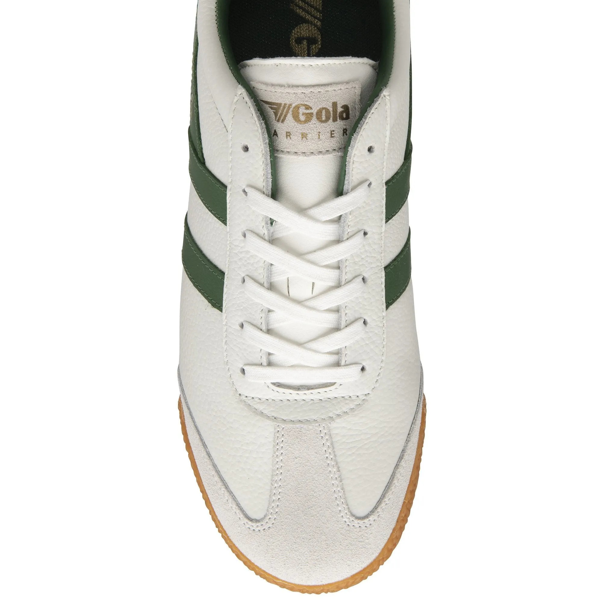 Harrier Leather Sneaker (White + Green + Green)