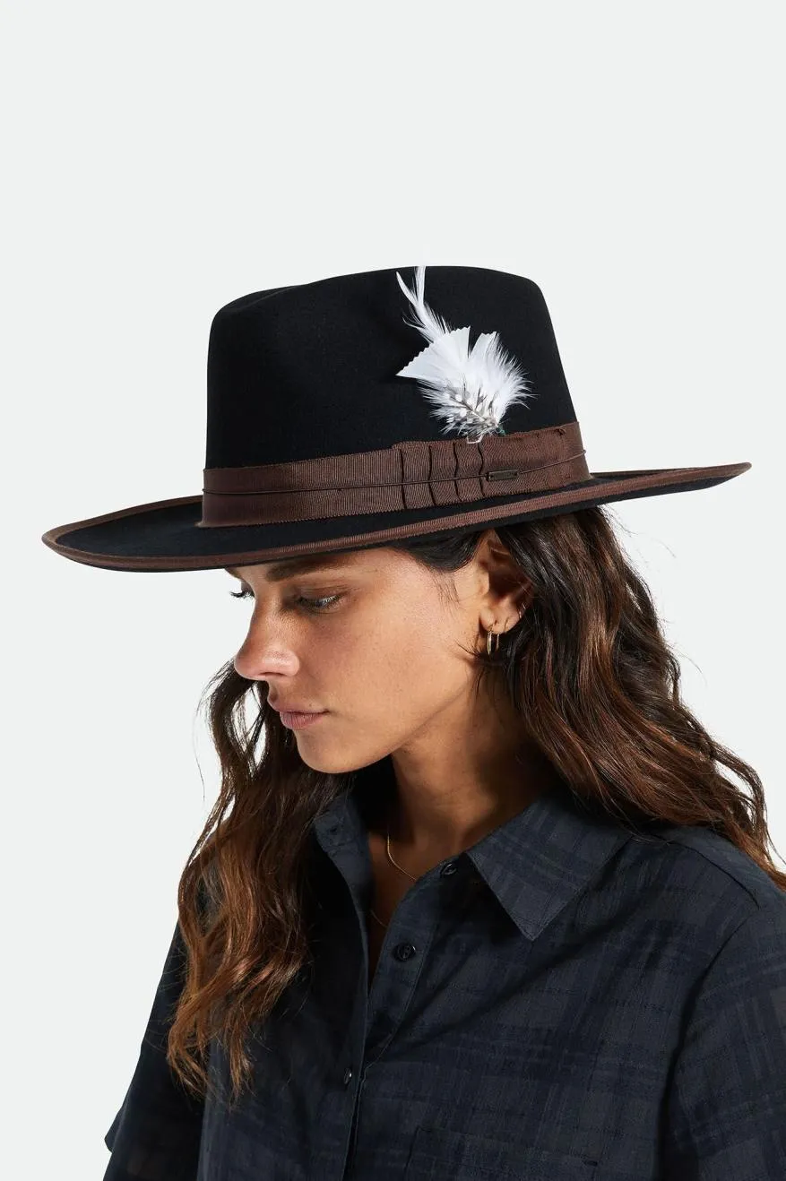 Hat Feather - White/Black