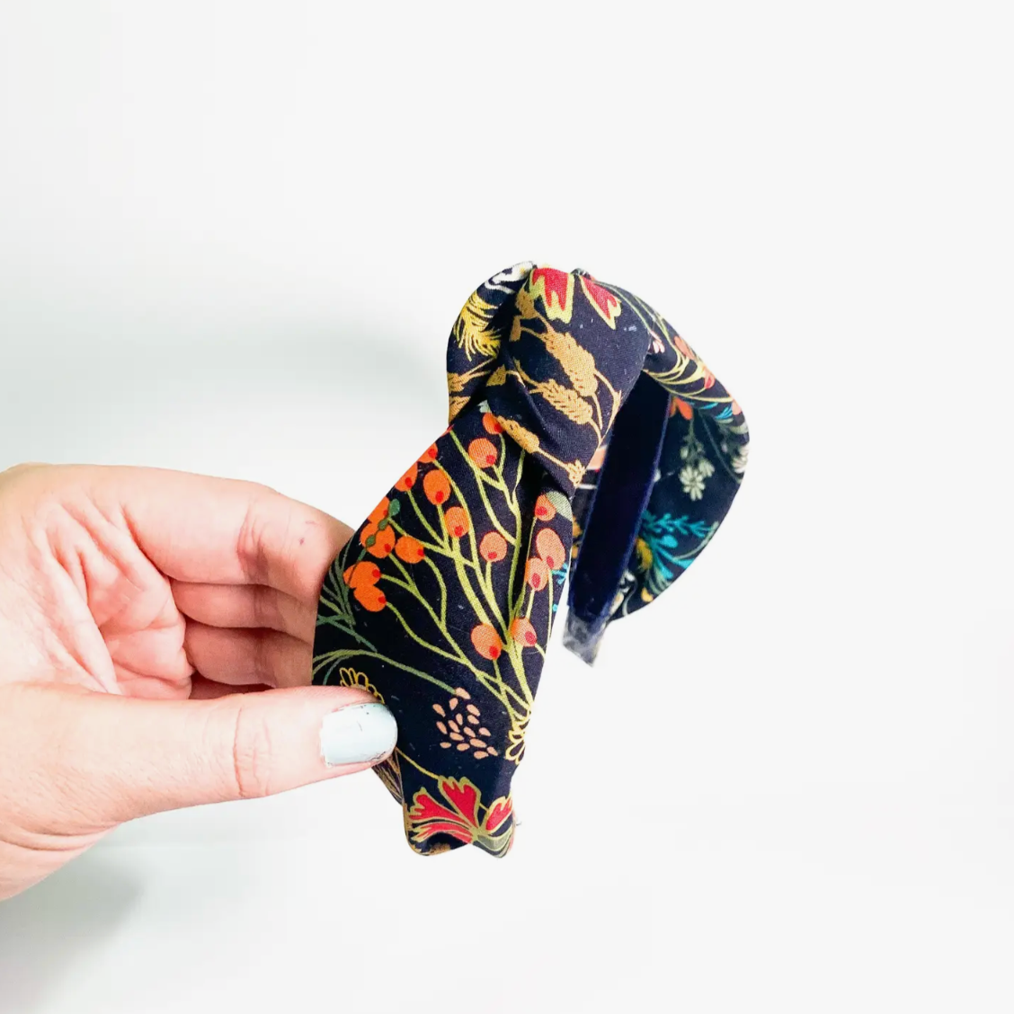 Headband: Top Knot Indie Folk Navy/Multi Floral