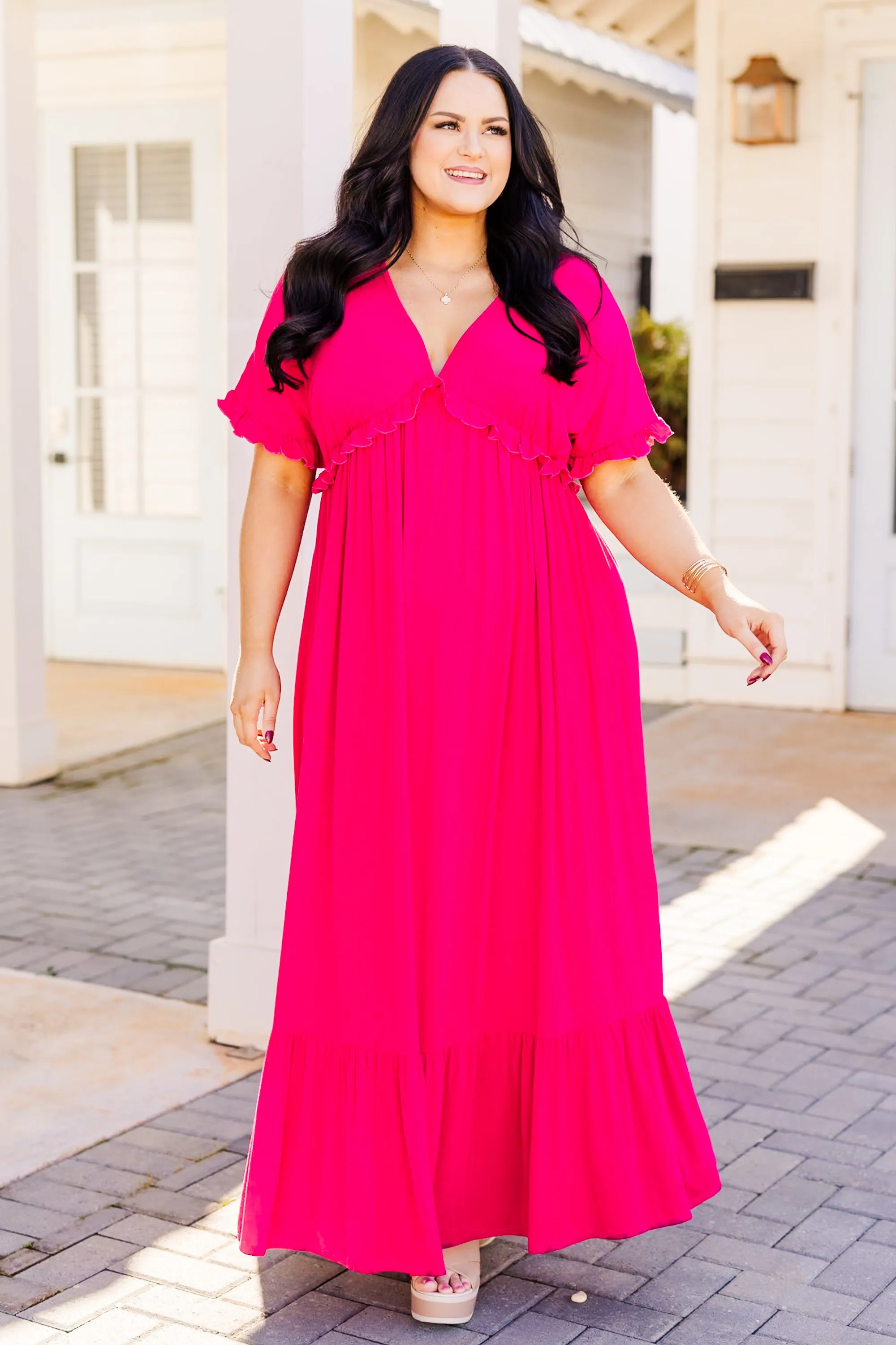 Help Me Find Love Dress, Fuchsia