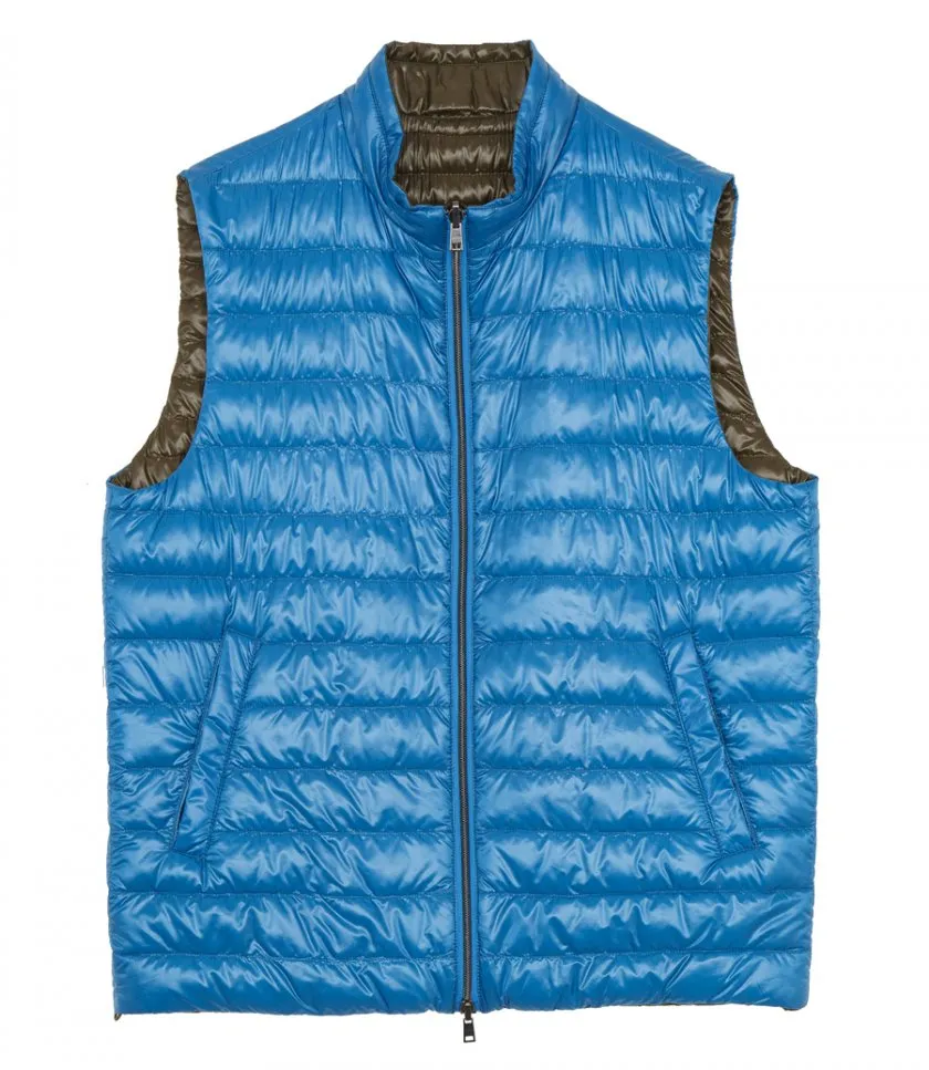 HERNOREVERSIBLE TWO-TONE WAISTCOAT IN NYLON ULTRALIGHT