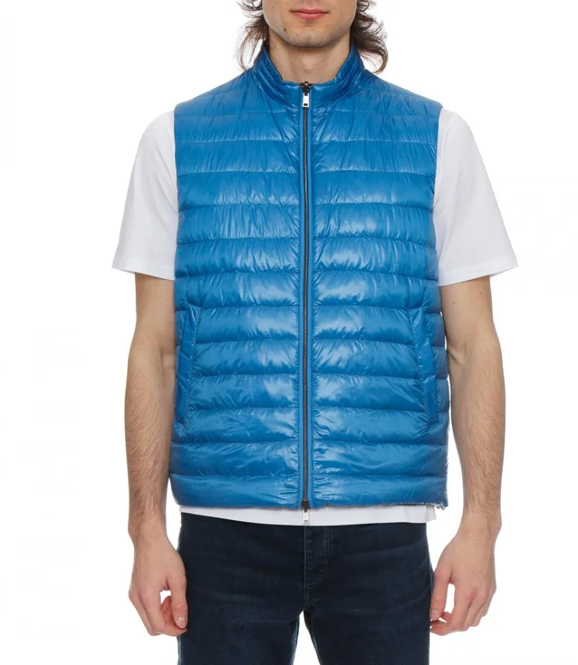 HERNOREVERSIBLE TWO-TONE WAISTCOAT IN NYLON ULTRALIGHT