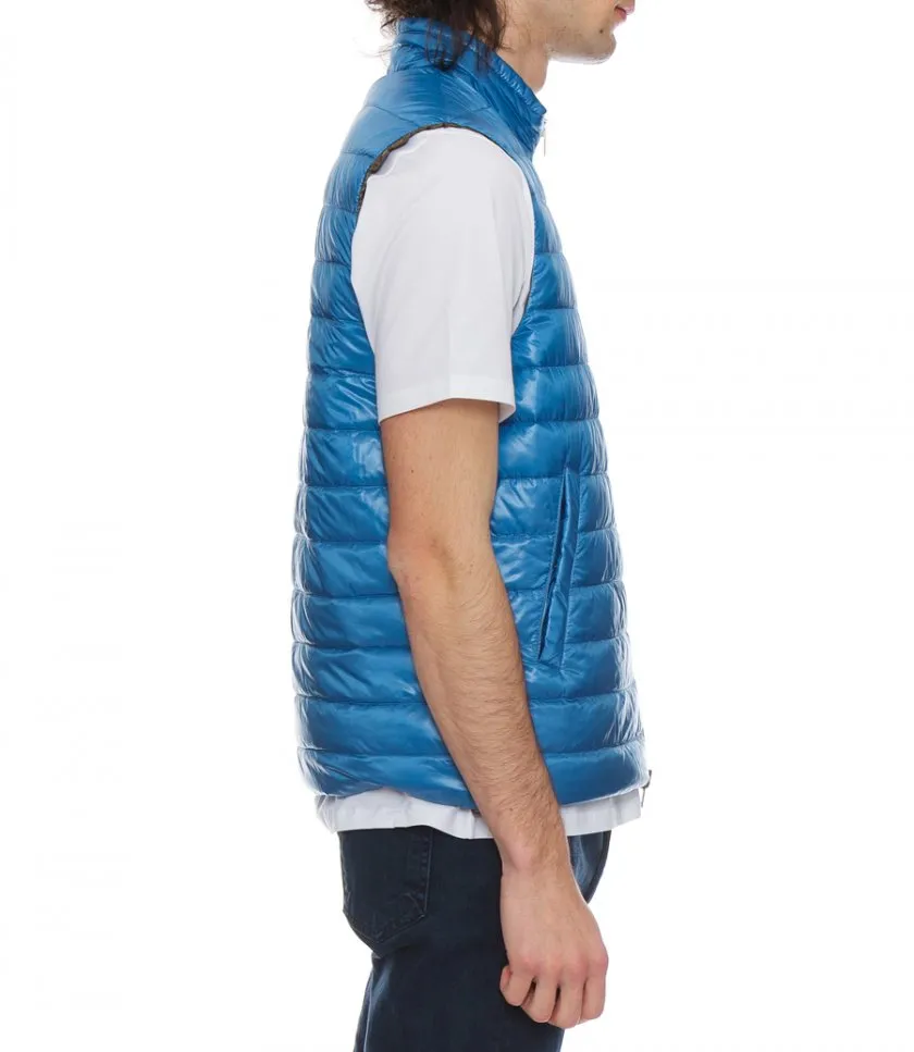 HERNOREVERSIBLE TWO-TONE WAISTCOAT IN NYLON ULTRALIGHT