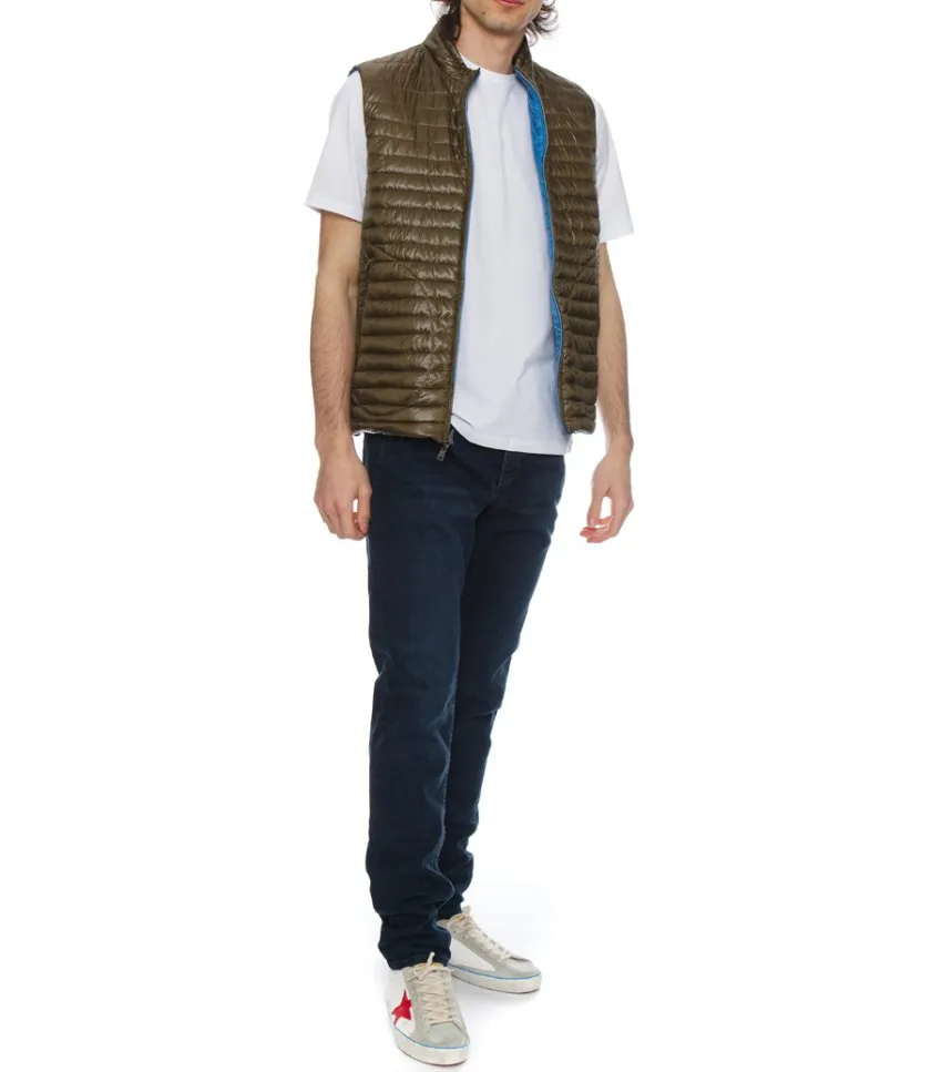 HERNOREVERSIBLE TWO-TONE WAISTCOAT IN NYLON ULTRALIGHT