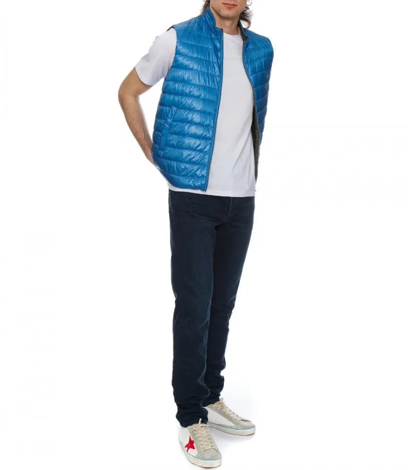 HERNOREVERSIBLE TWO-TONE WAISTCOAT IN NYLON ULTRALIGHT