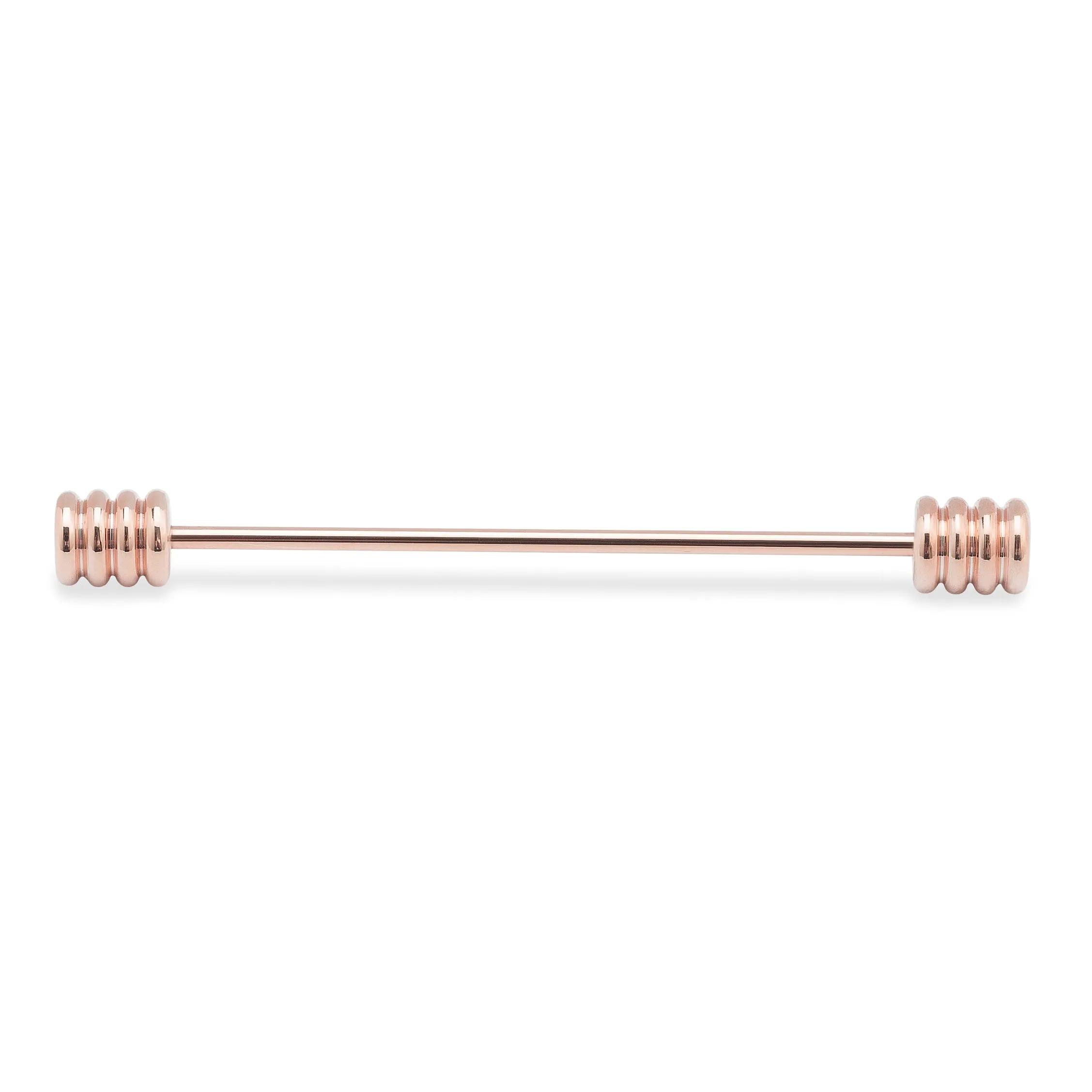 Honeycomb End Rose Gold Collar Bar