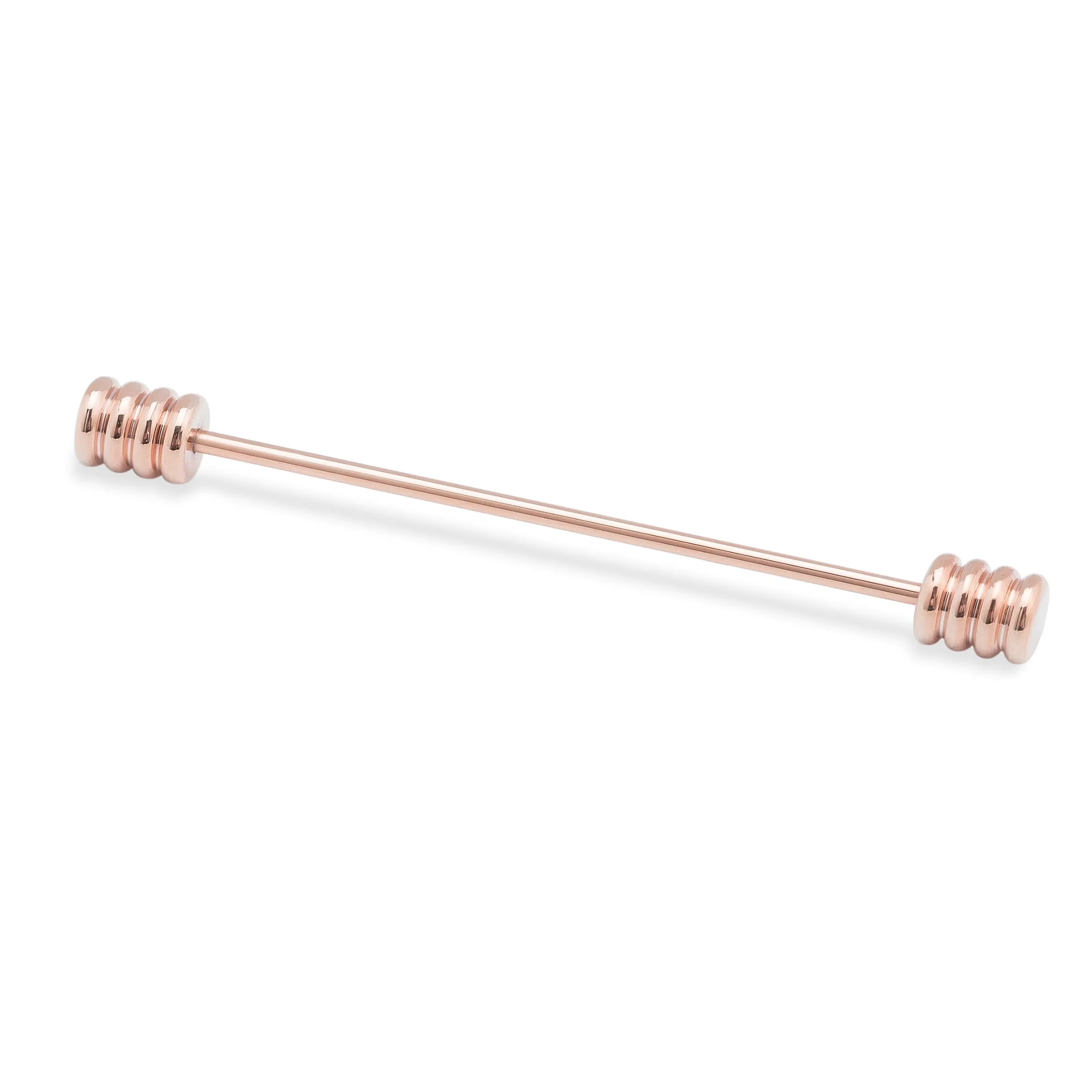 Honeycomb End Rose Gold Collar Bar