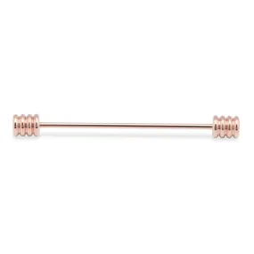 Honeycomb End Rose Gold Collar Bar