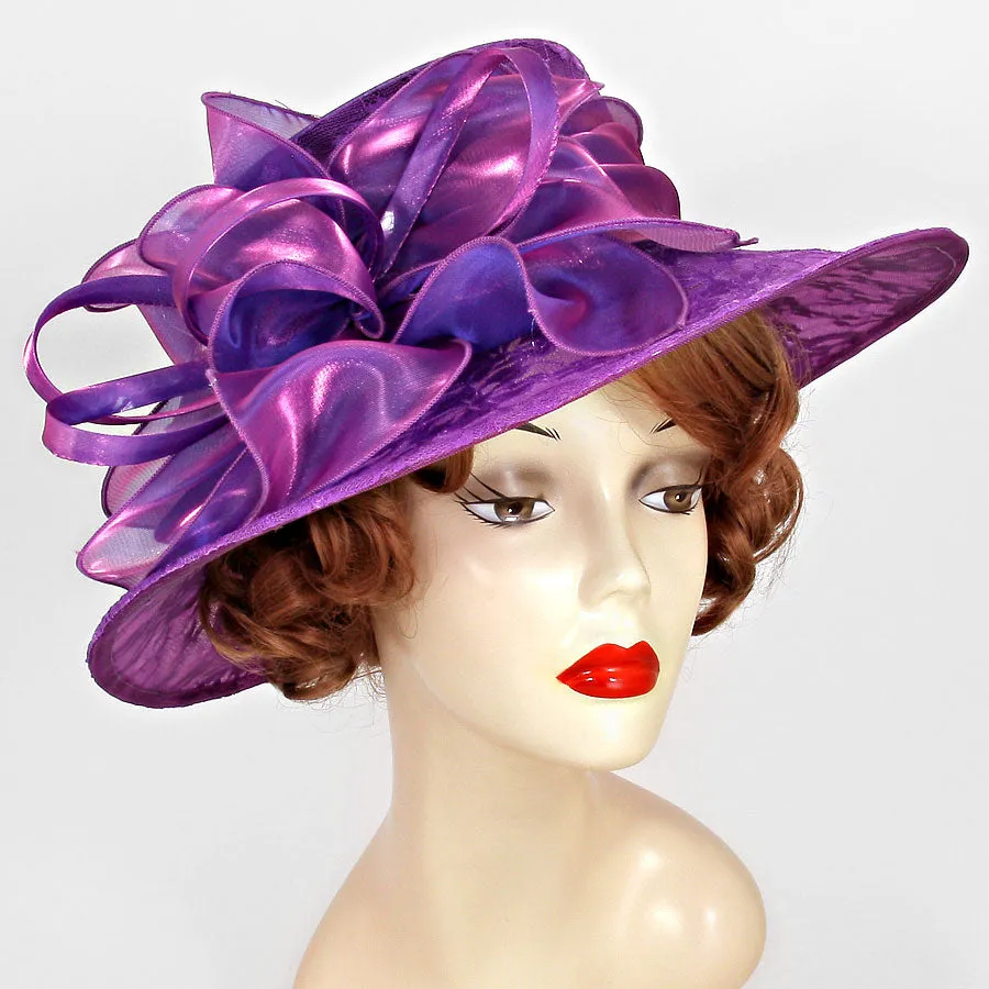 iLLASPARKZ Ribbon Bow Lace Accented Dress Hat